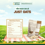  Yến mạch Chile Just Oats Nguyên cám nguyên hạt - Túi 454g 