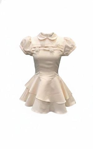  CLÉLIE Đầm Nữ Dự Tiệc Cổ Bẻ Tay Bồng Đính Hoa 3D Dáng Xòe Larissa Dress 