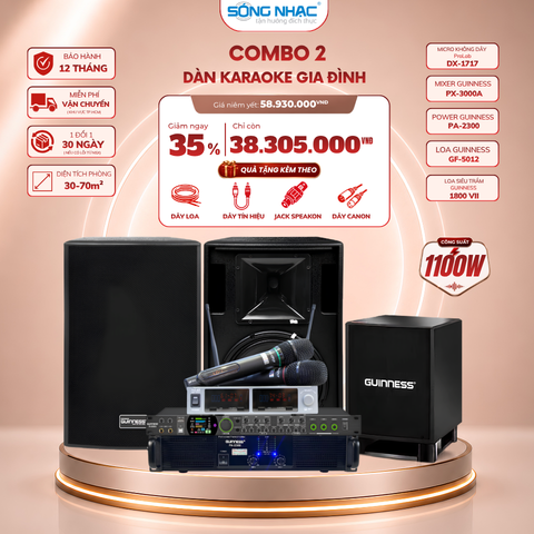 Combo 2: Giải pháp phòng karaoke 30m2 - 70m2