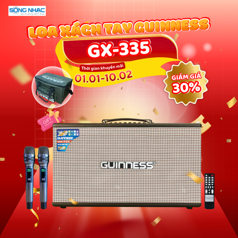 Loa xách tay GUINNESS GX - 335 KARAOKE THẾ HỆ MỚI 2025