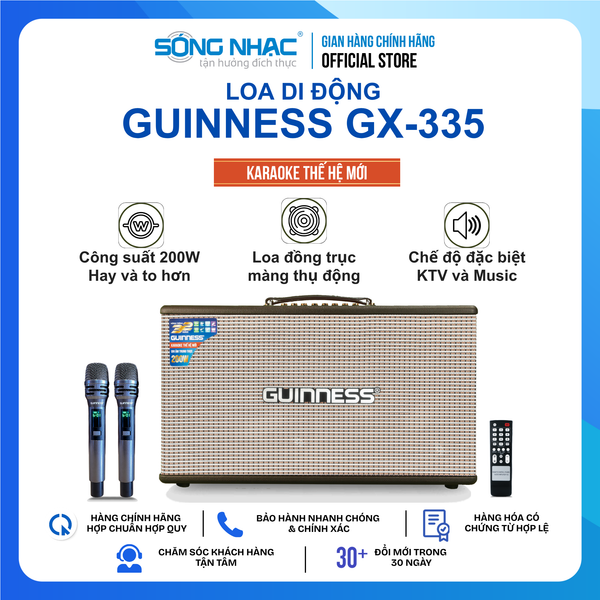 Loa xách tay GUINNESS GX - 335 KARAOKE THẾ HỆ MỚI 2025