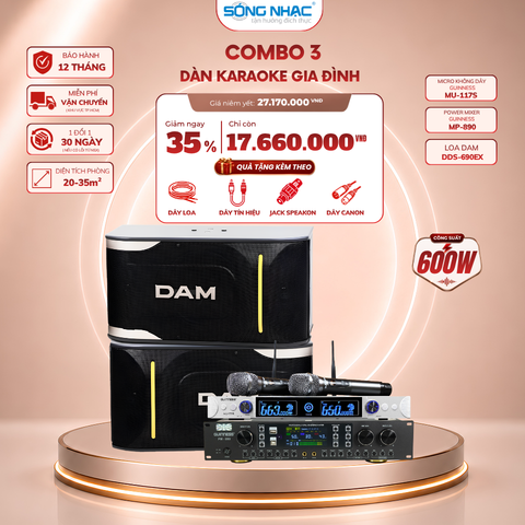 COMBO 3: KARAOKE DÀNH CHO PHÒNG 20–35m²