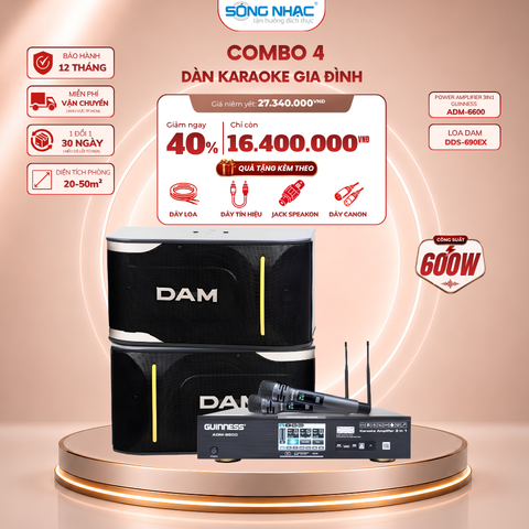 Combo 4: Dàn Karaoke cho phòng 20–50m2