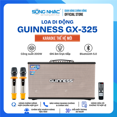 Loa xách tay GUINNESS GX - 325 KARAOKE THẾ HỆ MỚI