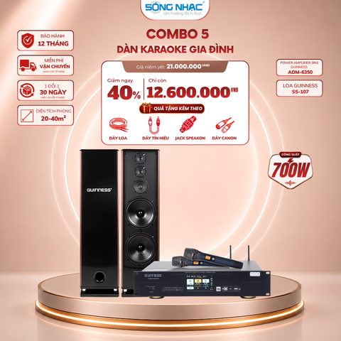 Combo 5: Giải pháp phòng karaoke 20m2 - 40m2