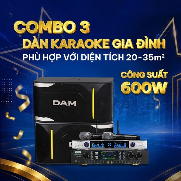 COMBO 3: KARAOKE DÀNH CHO PHÒNG 20–35m²