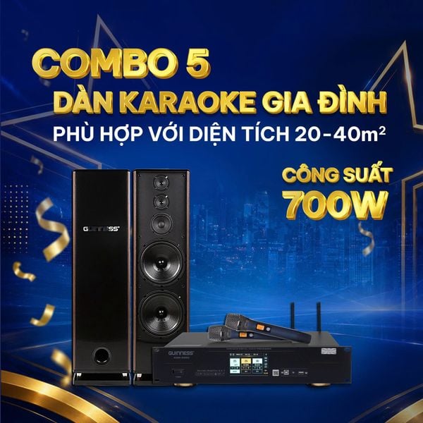 Combo 5: Giải pháp phòng karaoke 20m2 - 40m2