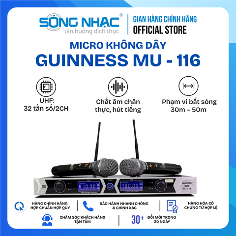 Micro Không Dây GUINNESS MU - 116