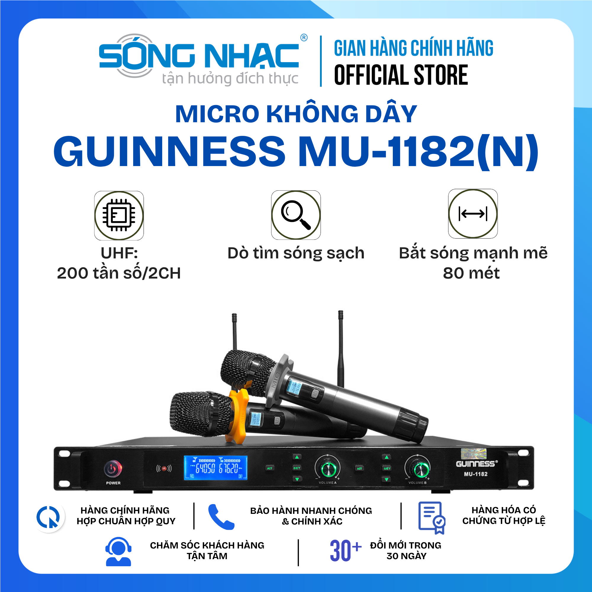 Micro Không Dây GUINNESS MU - 1182(New)