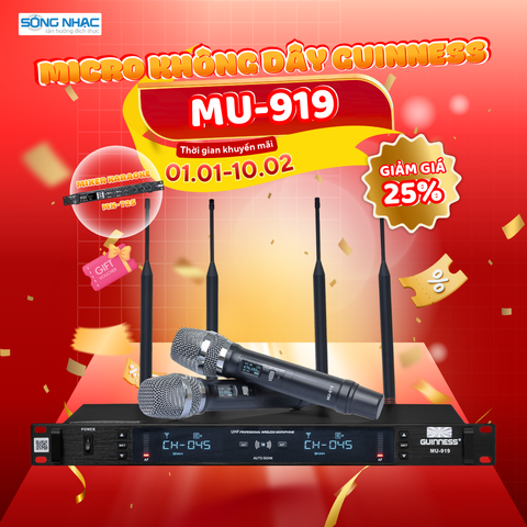 Micro không dây GUINNESS MU - 919
