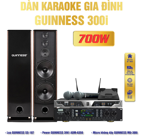 DÀN KARAOKE GIA ĐÌNH GUINNESS 300i COMBO 3