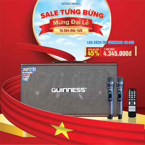 Loa xách tay GUINNESS GX - 335 KARAOKE THẾ HỆ MỚI 2025