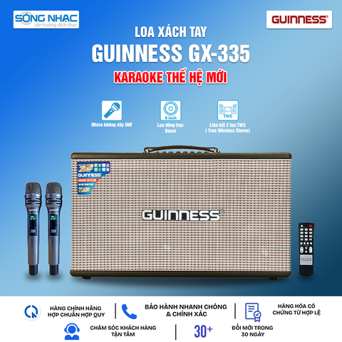 Loa xách tay GUINNESS GX - 335 KARAOKE THẾ HỆ MỚI 2025