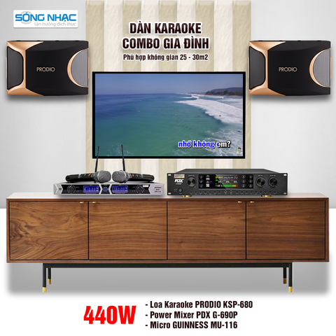 Dàn Karaoke Gia Đình - (phù hợp không gian 25-30m2)