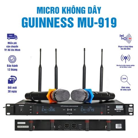 Micro không dây GUINNESS MU - 919