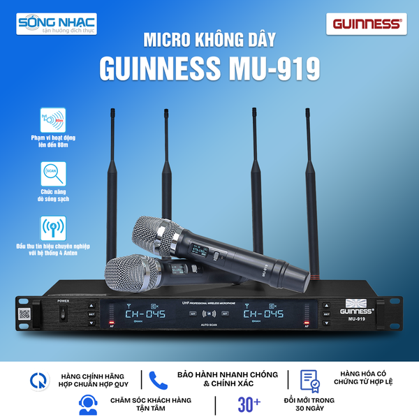 Micro không dây GUINNESS MU - 919