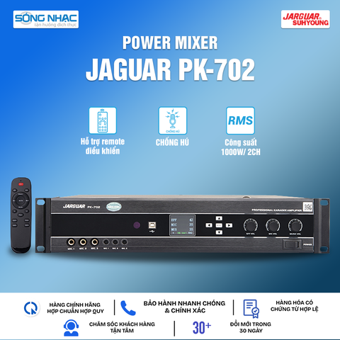 Power Mixer số JARGUAR PK - 702 - Thế Hệ Mới 2024