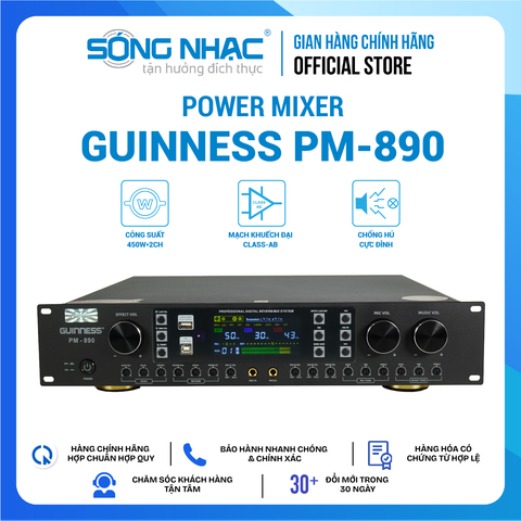 Power Mixer (Cục đẩy liền vang) số GUINNESS PM - 890