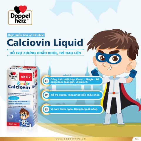  TPBVSK Calciovin Liquid hỗ trợ phát triển xương, răng cho bé 