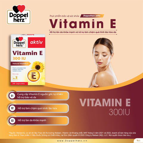  TPBVSK Doppelherz Aktiv Vitamin E hỗ trợ làm chậm quá trình lão hóa 
