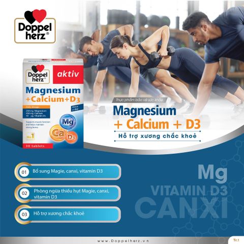  TPBVSK Magnesium+ Calcium+D3 hỗ trợ xương khớp 