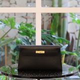  Kelly Elan Chevre Leather Black Noir PWH 