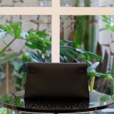  Kelly Elan Madame Leather Black Noir PHW 