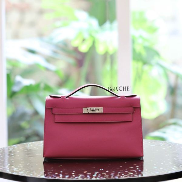  Kelly Pochette KP22 Swift Leather Magnolia PHW 