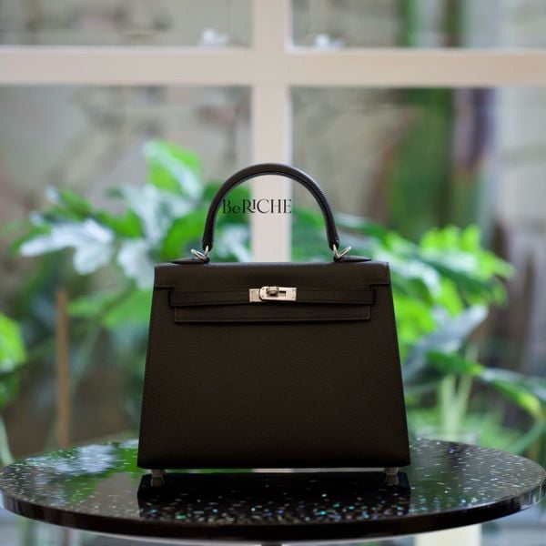  Kelly K25 Epsom Noir Black PHW 
