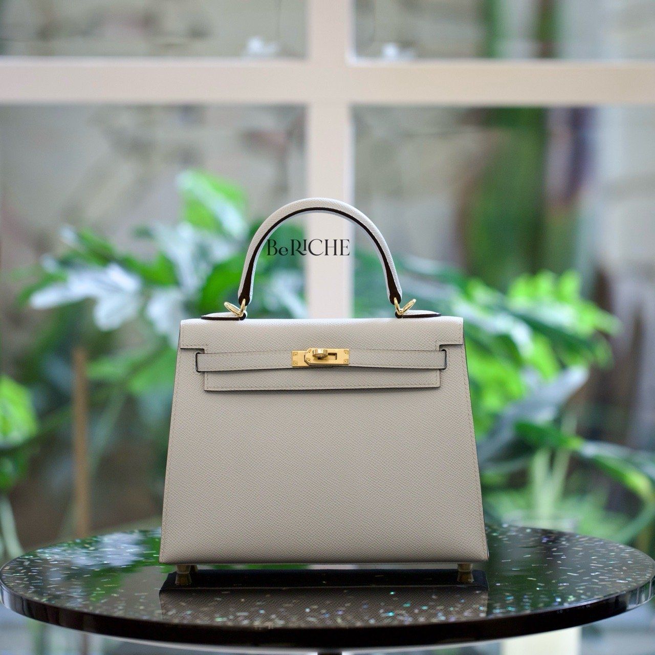 Kelly K25 Epsom Bleu Brume GHW