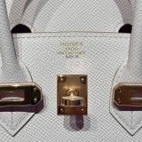  Birkin B25 Sellier Epsom Mauve Pale RGHW 