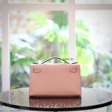  Kelly Pochette KP22 Swift Leather Rose Sakura PHW 