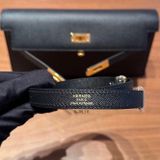  Kelly Elan Madame Leather Black Noir PHW 