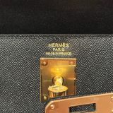  Kelly Elan Madame Leather Black Noir PHW 