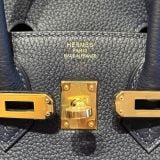  Birkin B25 Togo Blue Nuit GHW 
