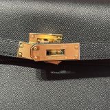  Kelly Elan Madame Leather Black Noir PHW 