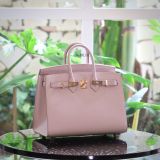  Birkin B25 Sellier Epsom Mauve Pale RGHW 