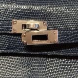  Kelly Pochette KP22 Lizard Blue Sappire PHW 