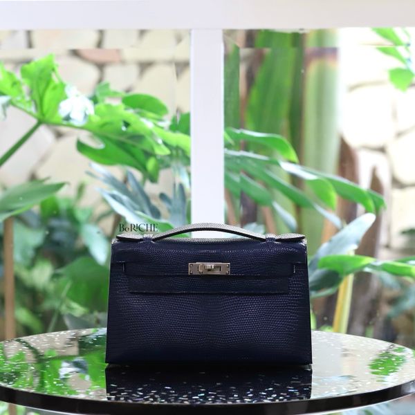  Kelly Pochette KP22 Lizard Blue Sappire PHW 