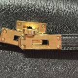  Kelly Elan Chevre Leather Black Noir PWH 