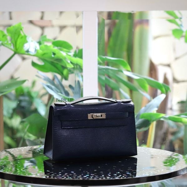  Kelly Pochette KP22 Lizard Blue Sappire PHW 