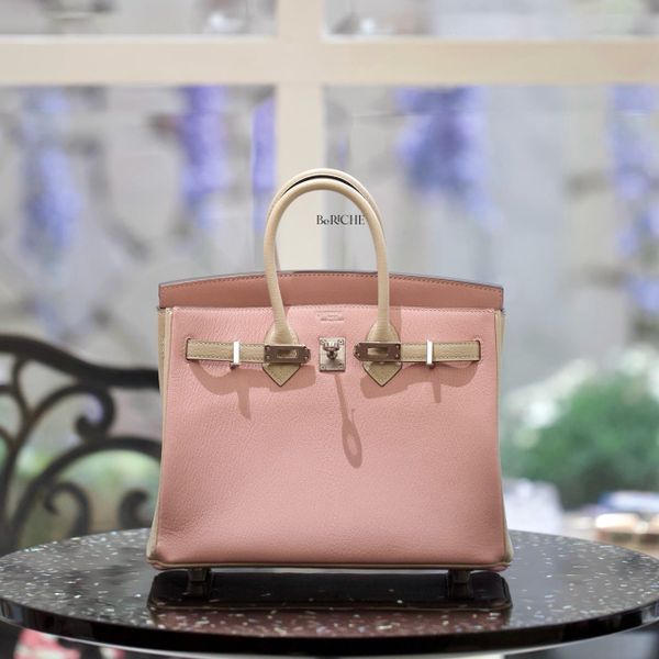  Birkin HSS B25 Chevre Rose Sakura / Nata PHW 