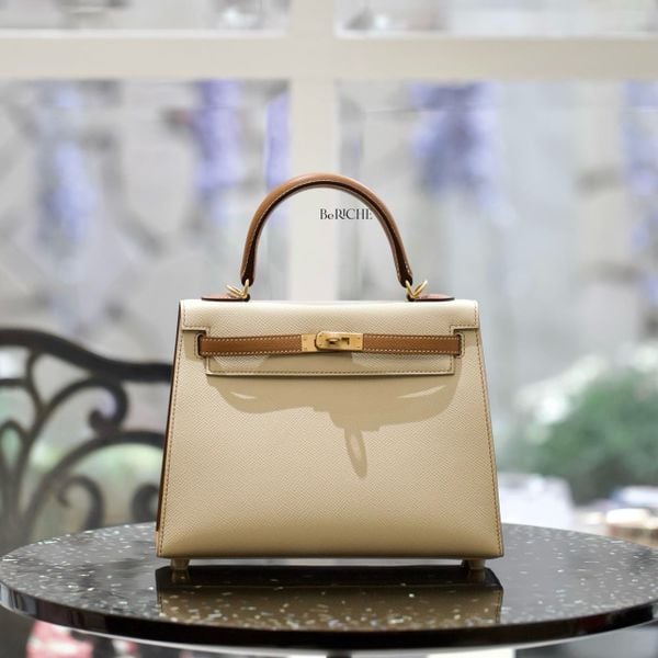  Kelly HSS K25 Epsom Bicolor Craie / Gold GHW 