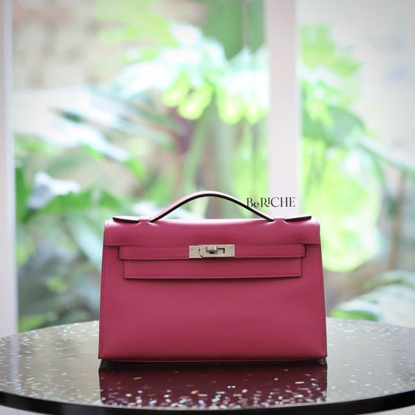  Kelly Pochette KP22 Swift Leather Magnolia PHW 