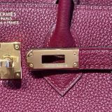  Birkin B25 Togo Rouge H GHW 