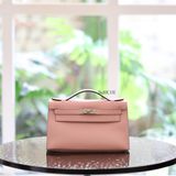  Kelly Pochette KP22 Swift Leather Rose Sakura PHW 