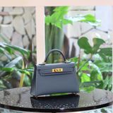  Kelly Mini K20 Sellier New Blue Jean Epsom Leather GHW 