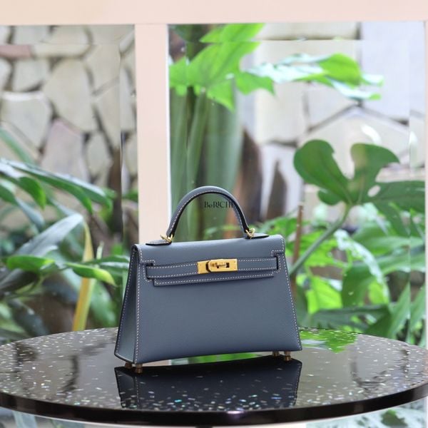  Kelly Mini K20 Sellier New Blue Jean Epsom Leather GHW 