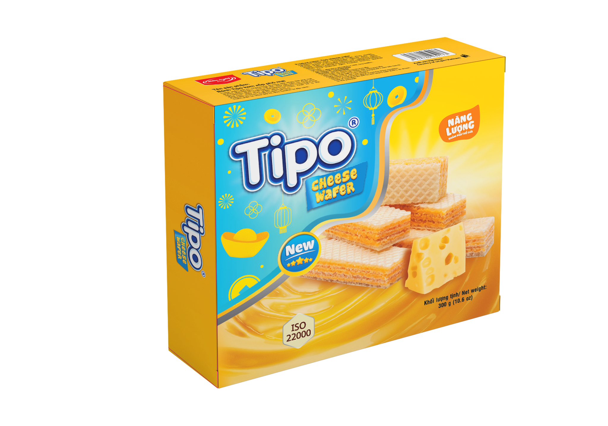 Ảnh thật hộp bánh Tipo Cheese Wafer phô mai 300g