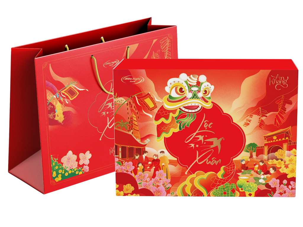 Hộp quà Tết Lộc Xuân - An Khang 488g
